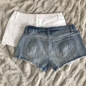 PINK denim shorts bundle😍 w/ free tank!